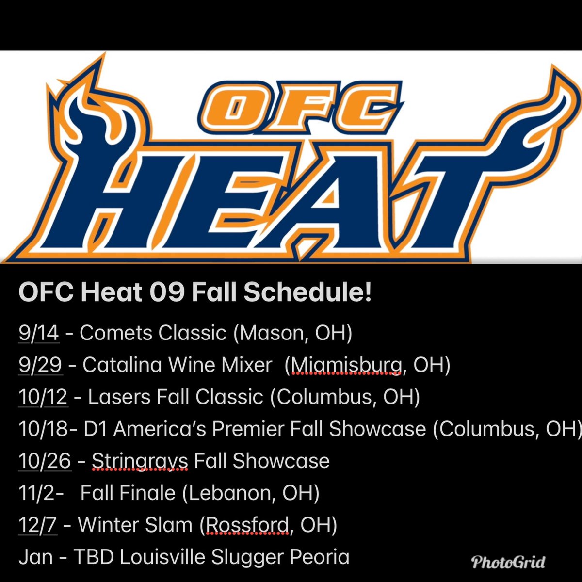 Looking forward to a great fall playing a loaded schedule! Excited to see these young ladies compete at a high level.