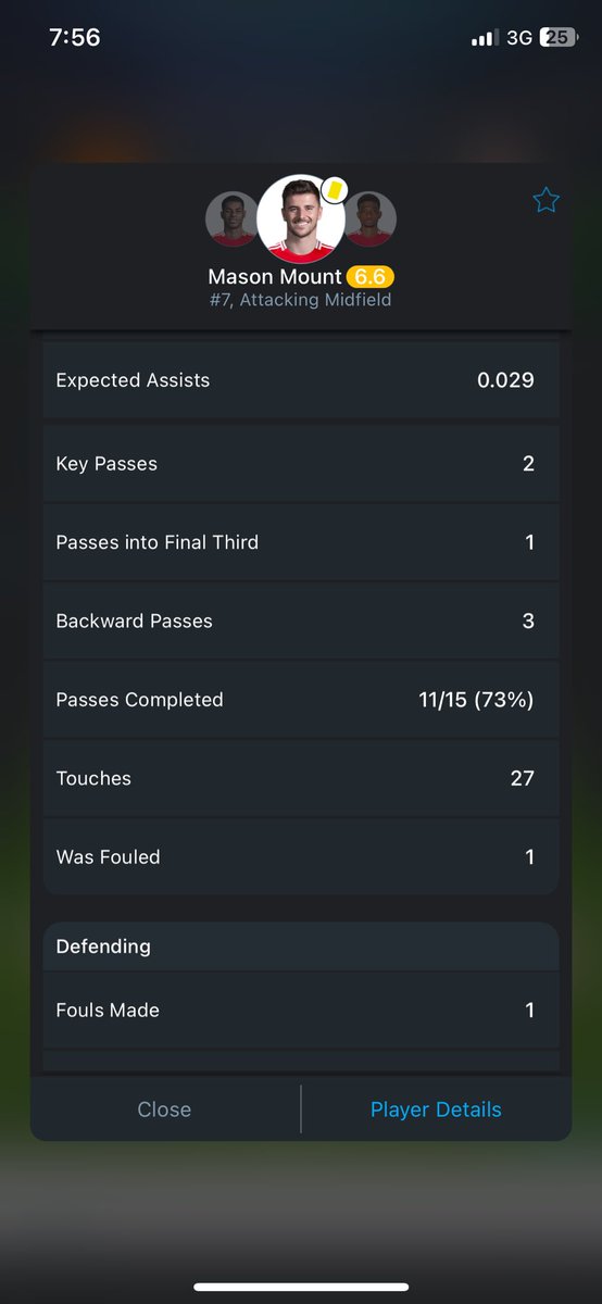 AdamSalam16's tweet photo. @CyrusAgogo On Friday Mount completed 11 out of 15 passes as a midfielder and you come here and say he mount played a better game than Enzo. Let’s us be real here bro https://t.co/xOGgxvAQQv