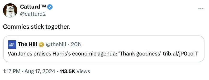 Lightweight Political commentator Van Jones begged me, while in the Oval Office and with tears flowing from his eyes, to help get Criminal Justice Reform approved by the United States Senate. I got it done, with Conservative help, and this lowlife, Jones, never once called to