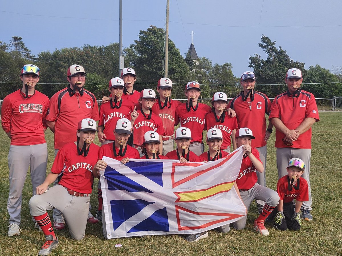 Caps13UAAA2024's tweet photo. PROVINCIAL CHAMPIONS 🏆 

A massive win to bring us all the way to PEI for Atlantics in September. Congratulations to the Mount Pearl Blazers for a fantastic Game.

Way to go Caps, we are all so proud of you. Go.Caps Go!!!! @baseballstjohns https://t.co/Jmch6MrLRE