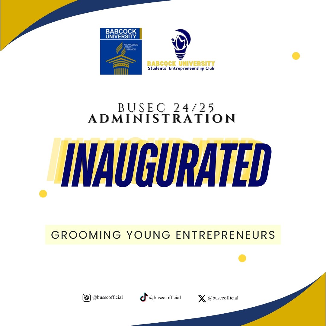 busecofficial's tweet photo. Today, we celebrate a pivotal moment for BUSEC with the inauguration of our new executive team! 🎉 Together, we will drive entrepreneurship in our community. Join us as we embark on this exciting journey to achieve new heights.🚀 #BUSEC #Entrepreneurship #Leadership #Inauguration https://t.co/dthVc1vtl1
