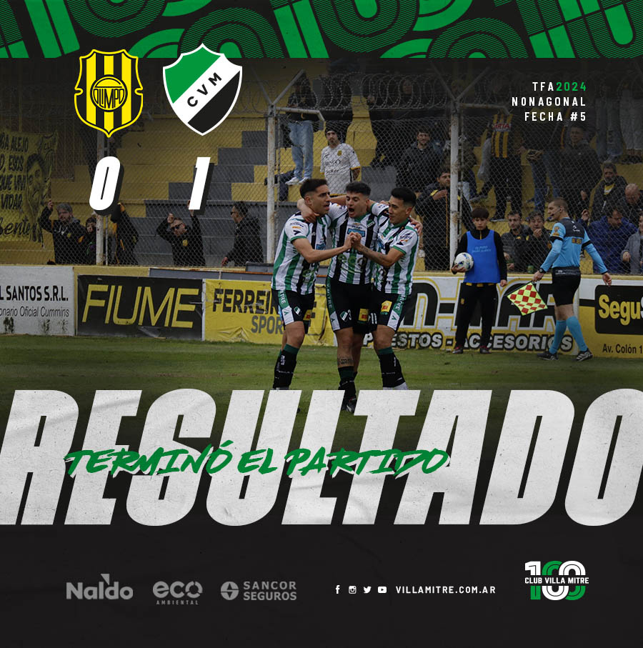#Fútbol | ⚽️ #TFA 

Final del partido! Ganó Villa Mitre de visitante 1 a 0 con gol de Nico Ihitz. 

#ElClubDeLaCiudad