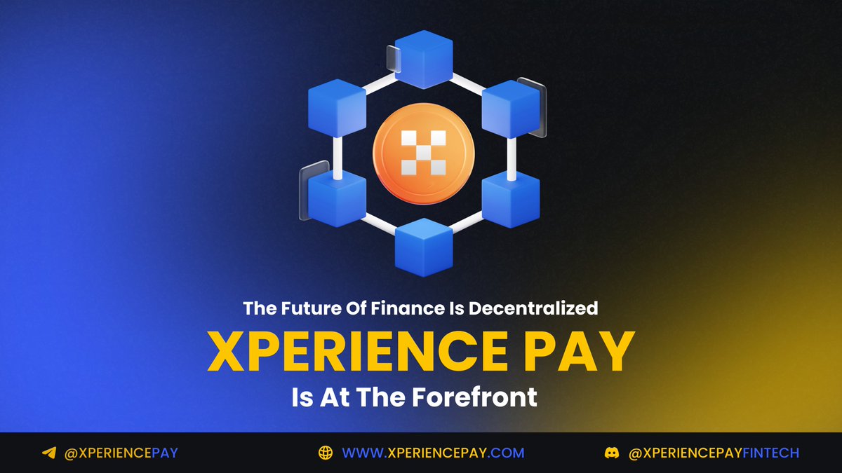 XperiencePay's tweet photo. XPP is leading the charge in the future of decentralized finance. Be part of a financial revolution that’s transparent, accessible, and rewarding.
Join the financial revolution with XPP. Invest now!
#FutureOfFinance #DecentralizedFinance #XPP #BlockchainRevolution #XPPCommunity #CryptoInvestors #JoinTheMovement #InvestInXPP