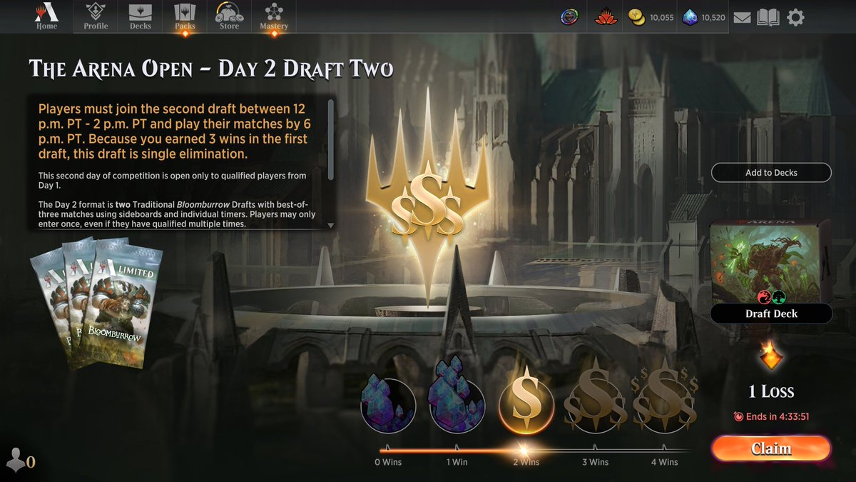 Gadien5's tweet photo. Day 2 of arena open. Managed to 3-1 the first draft feeling uncomfortable with UG. Then ended 2-1 in the second draft with RG for my first cash-in of the opens. All in all I did better than I expected so I'm happy with this outcome! https://t.co/fwXLstDCKN