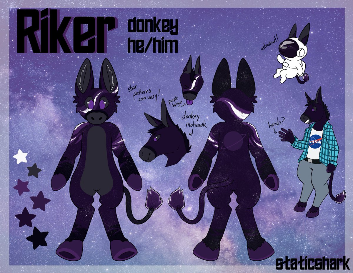 FINALLY finished this dope ref sheet for my space donkey