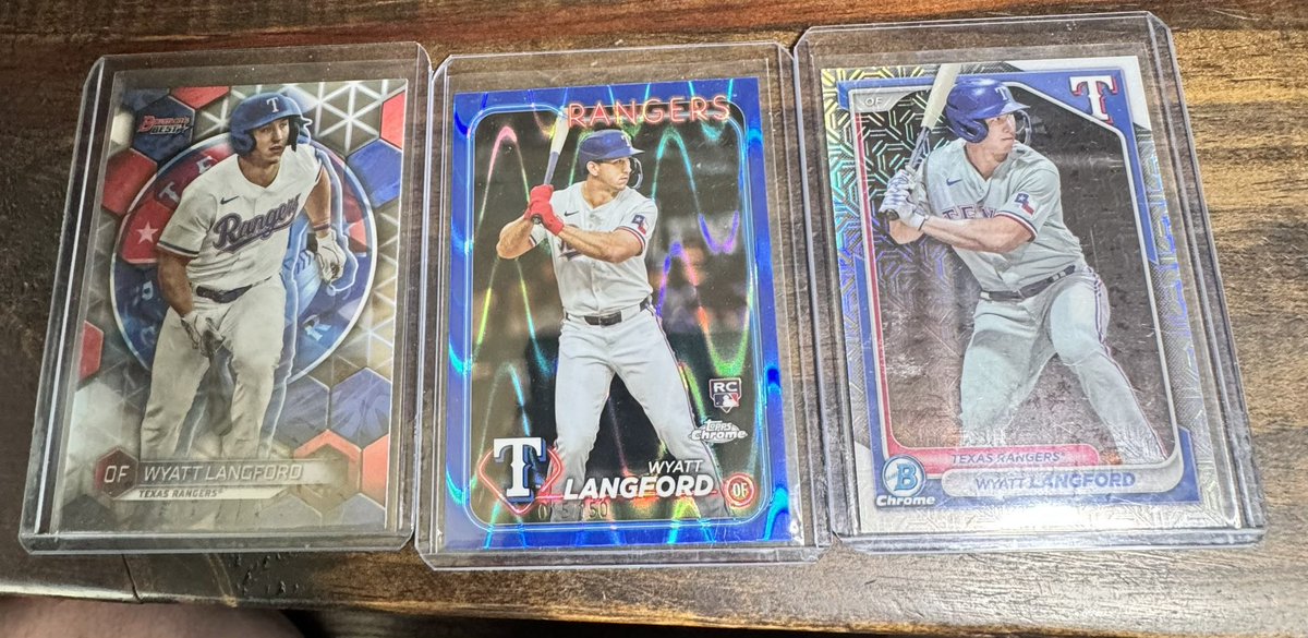 byrontx's tweet image. Big thanks to @MikeStein23 for the great deal on the Langford blue ray-wave! Appreciate the extra throw-ins too! One of the best guys in the hobby!