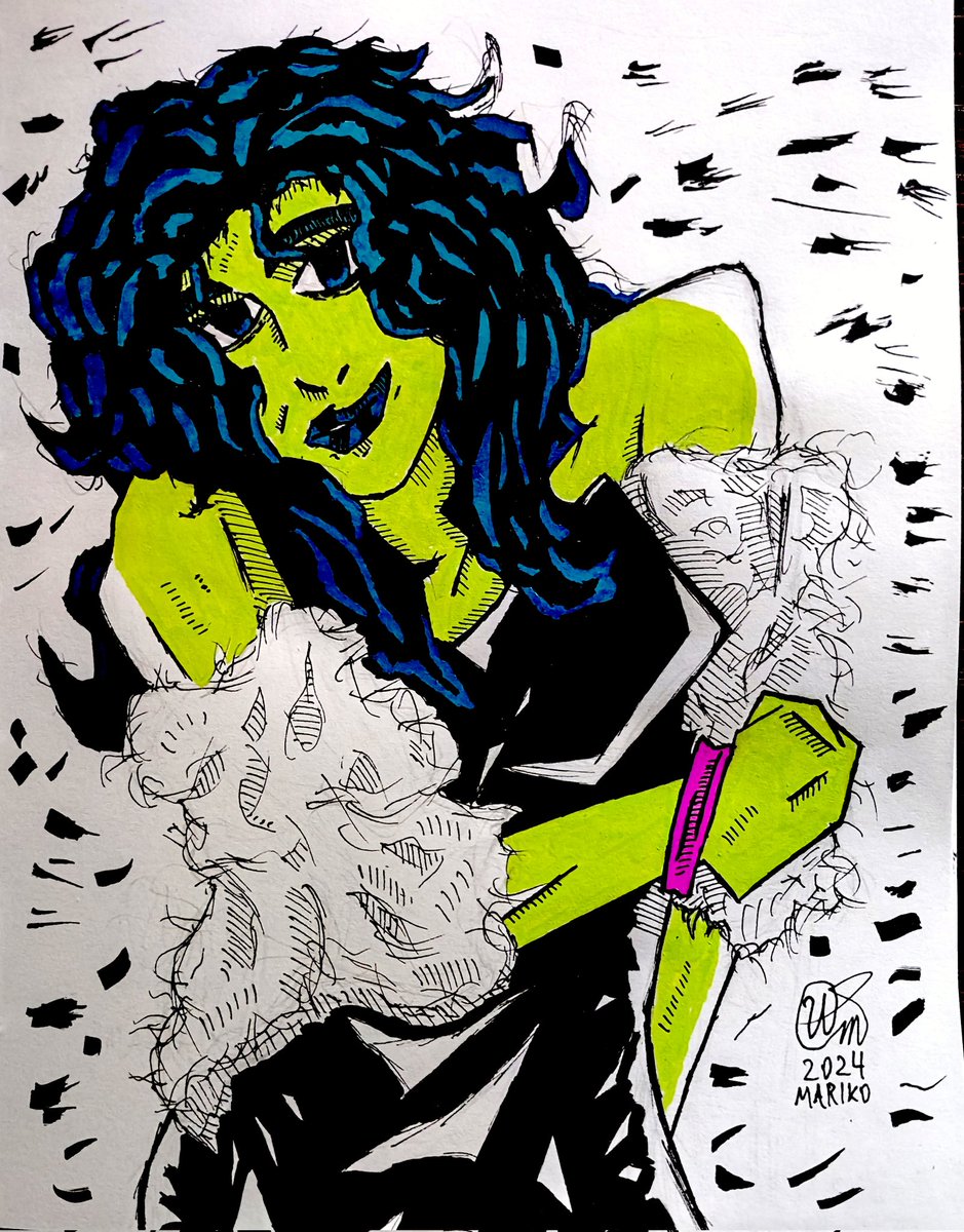 Mariko_Toi's tweet photo. She-Hulk.
#Art #fanart #illustration #drawing #artwork #shehulk #shehulkfanart #shehulkart #hulkfanart #jenniferwalters #sensationalshehulk #brucebanner #comics #manga 
#малюнок #малювання #творчість #арт #фанарт #украрт #жінкахалк #комікси https://t.co/kPsb0FOdiI