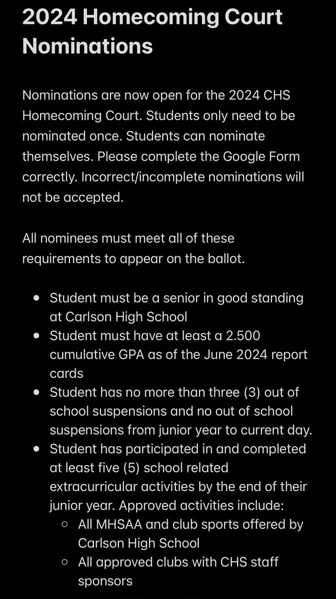 CHS Student Council tweet media