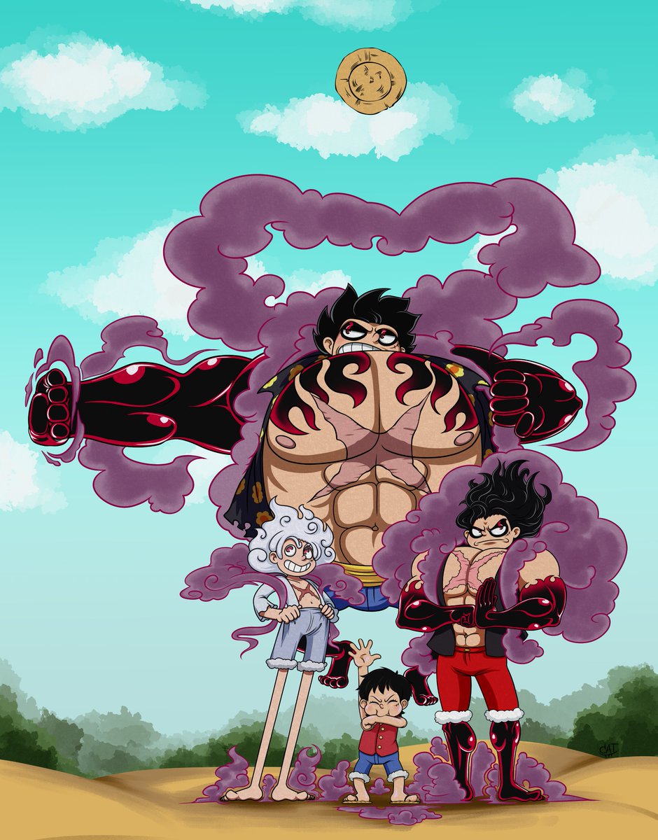 Luffy in Cup Head style... My old work (2022) x.x #ONEPIECE