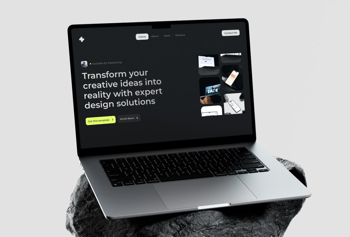 Updated version of the template framer: framer.com/projects/new?d…