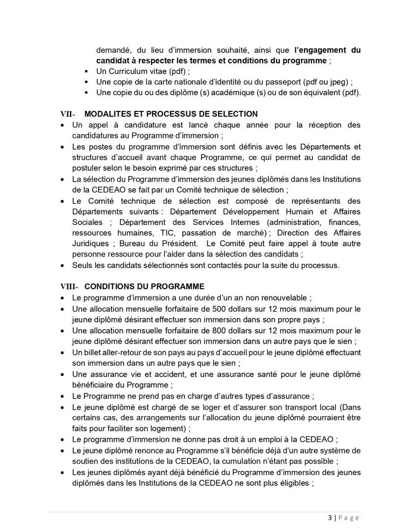 BeninDiplomatie's tweet image. #Opportunités | Candidatez au programme d’immersion des jeunes dans les Institutions de la CEDEAO pour l’année 2025 de @ecowas_cedeao. 

Date de la clôture de l’appel : 31 août 2024. 

- Informations et candidature : ecowas.int/nwp_events/pro…