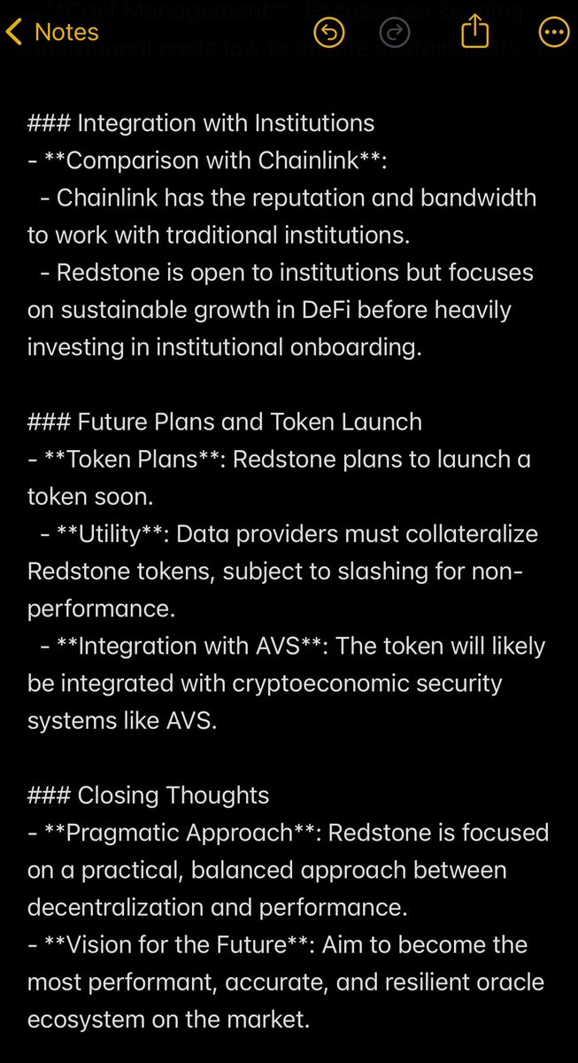 0xDefiIntern's tweet photo. Will be doing notes on crypto pods—please drop some pods you want covered in the replies. 

Here’s the scoop from the latest Defi Revelations podcast with Redstone’s cofounder 👇

(hint: token mentioned) https://t.co/OudYwoukUF