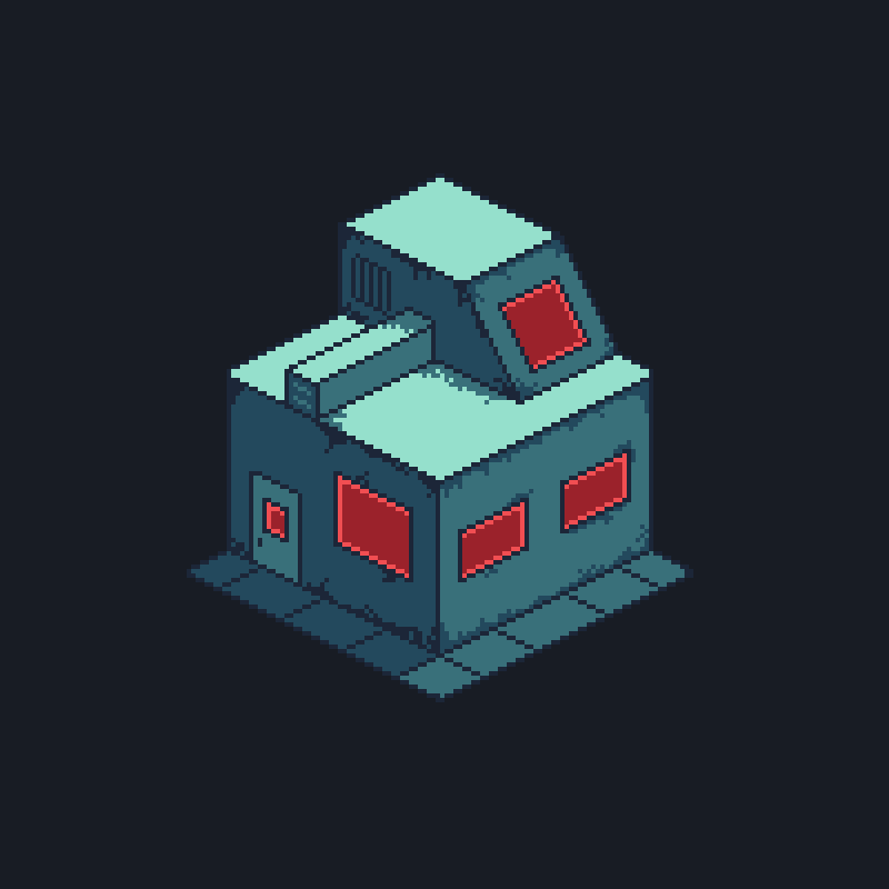 HardlyBriefDan's tweet photo. Which cyber building is better? The first or second? #indiedev #pixelart #pixeldaily #cyberpunk #art #gamedev #IndieGameDev #indiegames https://t.co/HWctXY2xQs