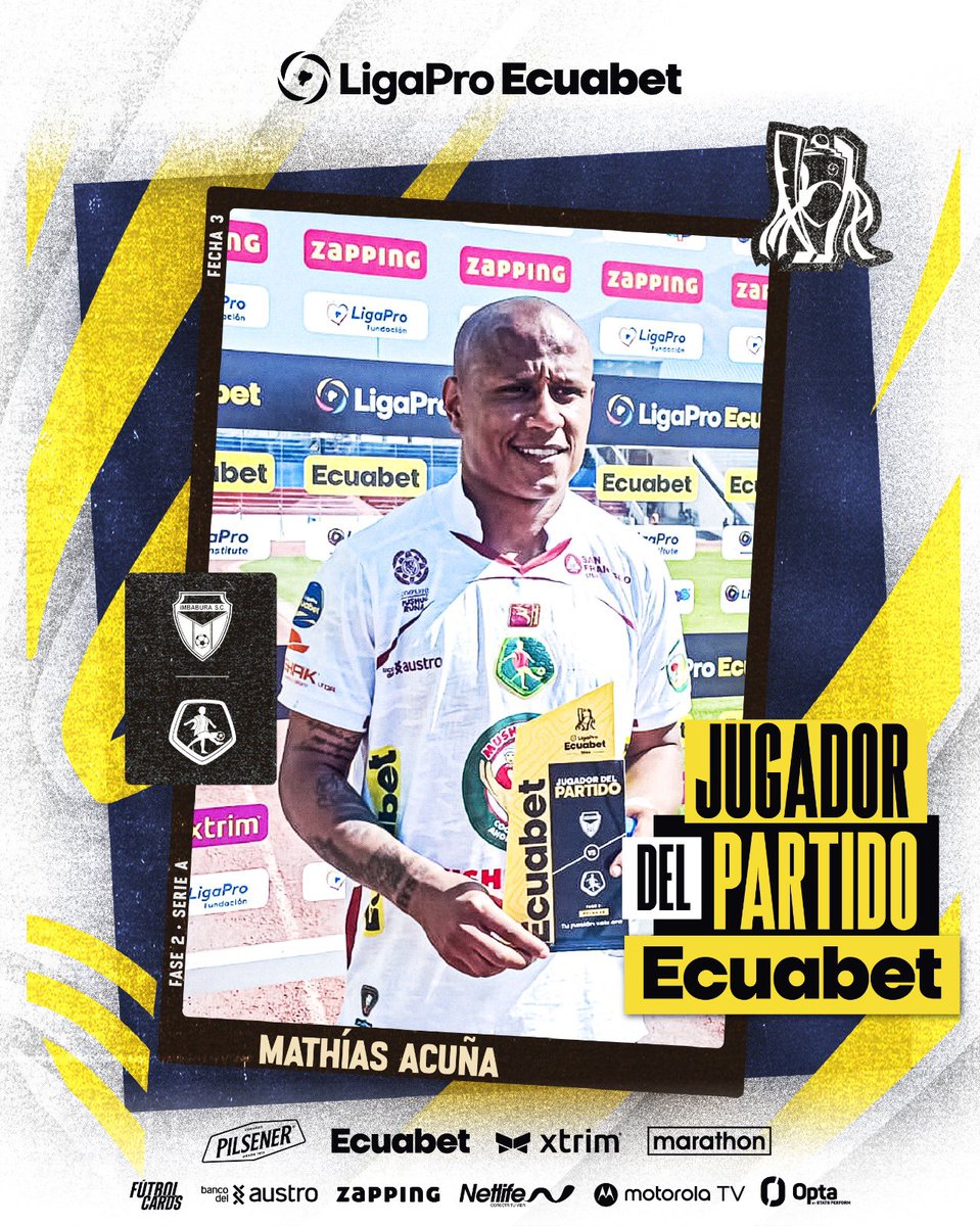 🥇 Mathías Acuña de <a href="/ClubMushucRuna1/">Mushuc Runa Sporting Club</a> es el jugador del partido <a href="/EcuabetOficial/">Ecuabet</a> ⚽️

¿Cuántos likes para este crack?🔥
⠀⠀⠀⠀⠀⠀⠀⠀
#LigaProEcuabet #JugadorDelPartidoEcuabet 🇪🇨💯