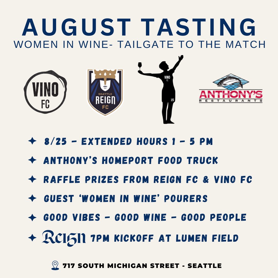 Vino FC - Reign FC - Anthony’s Food 

What a Sunday in Seattle!