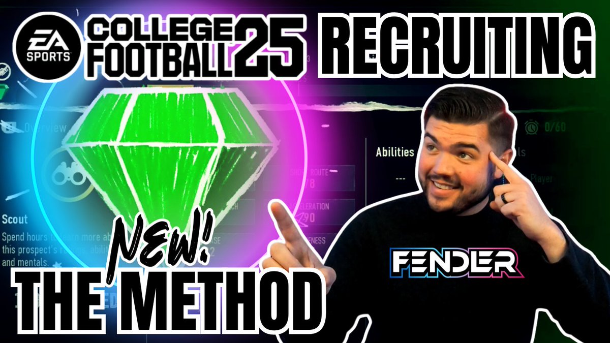 FendlerTweets's tweet photo. THE BEST NEW RECRUITING METHOD IN COLLEGE FOOTBALL 25

After 200+ hours between early access and the real thing, this is the culmination of everything we've learned!

My goal here was to put together the most complete and comprehensive guide to Recruiting out right now. No matter what level you're playing at, I think you'll find some value here!

Chapters are marked in the description in case you want to jump around. Hope you enjoy!!!
