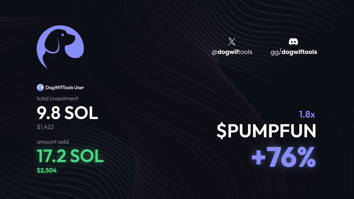 dogwiftools's tweet photo. All of this success was from ONE user in 5 hours, our first day of adding our success bot.

https://t.co/f9J5gYsasW
https://t.co/DuC7jcKOuw

Bear in mind most users just gatekeep success as we are a launching tool not a dedicated sniper.

Giveaway for x2 weekly keys

To enter: 
Follow 🤝
Like ❤️
Retweet ➰
Tag 3 people on tweet 🗣️
Invite 3 people to our discord ✅