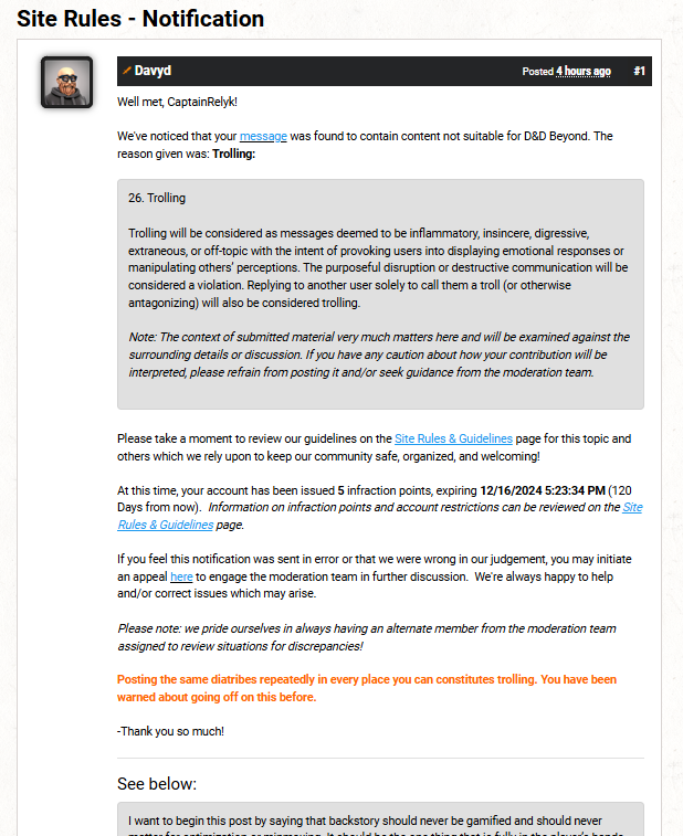 CaptainRelyk's tweet photo. WoTC is censoring and taking down posts that criticize aspects of the 2024 rules update for D&amp;D 5e

WoTC can't handle criticism and would rather take it down then actually listen

@Wizards_DnD @Wizards @hasbro #dungeonsanddragons #DnD #TTRPGs https://t.co/pzyDs7diVR