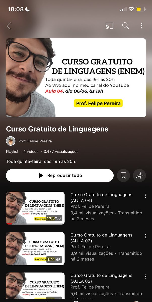 studymaxine's tweet image. curso de linguagens gratuito no youtube!! com esse prof divoo
