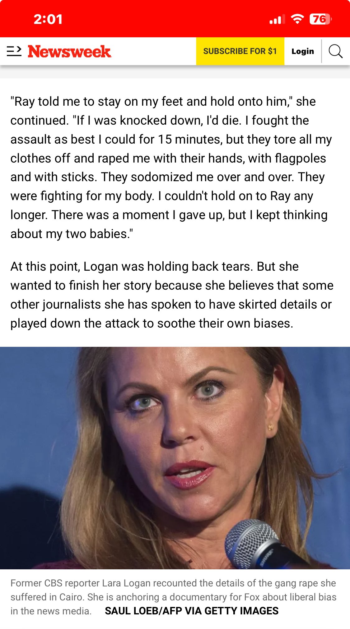 The public debate surrounding Lara Logan