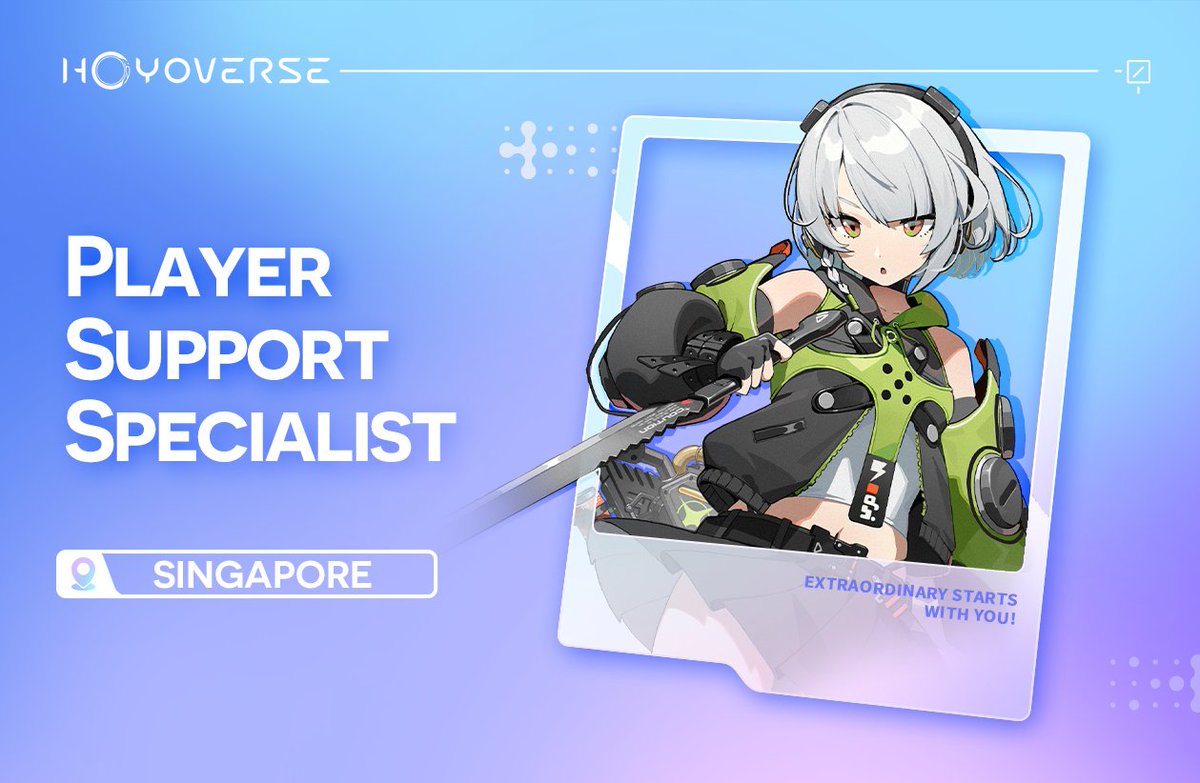 We're hiring Player Support Specialists. You will serve as liaisons between HoYoverse and our gaming community and enhance players' gaming experience.

Senior Player Support Specialist➡️hoyo.link/cESkFBAL
Player Support Specialist➡️hoyo.link/1DSkFBAL

#HoYoverse #Hiring