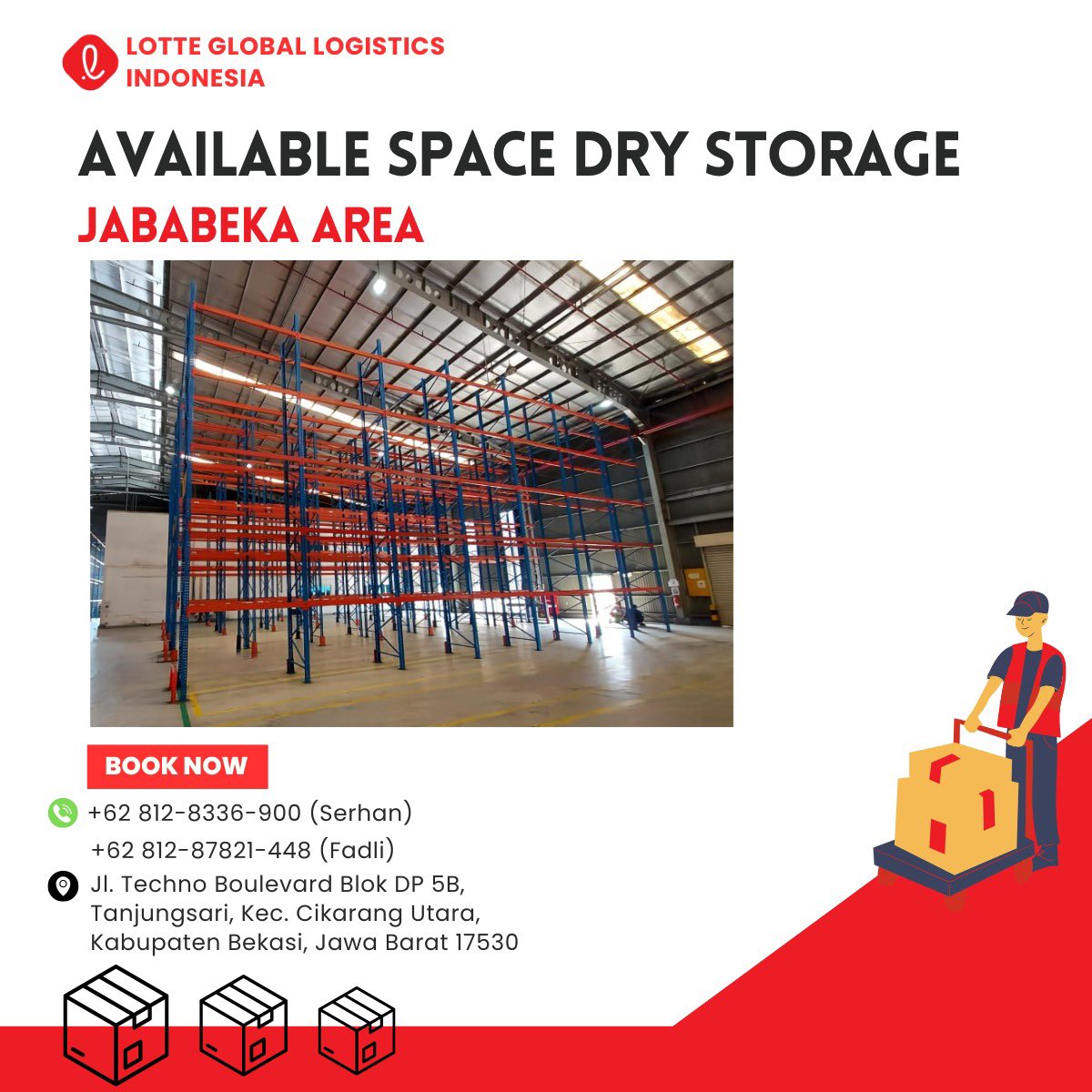 LotteLogisticID's tweet photo. Available Space Gudang kami di jababeka Area
Lokasi Strategis , Bersih Dan Rate Kompetitif 

More Info :
Fadli : +62 812-8782-1448
Serhan : +62 812-8336-900

#Jababeka
#Gudang
#Sewagudang
#AvailableSpace https://t.co/XCH79fVPEP