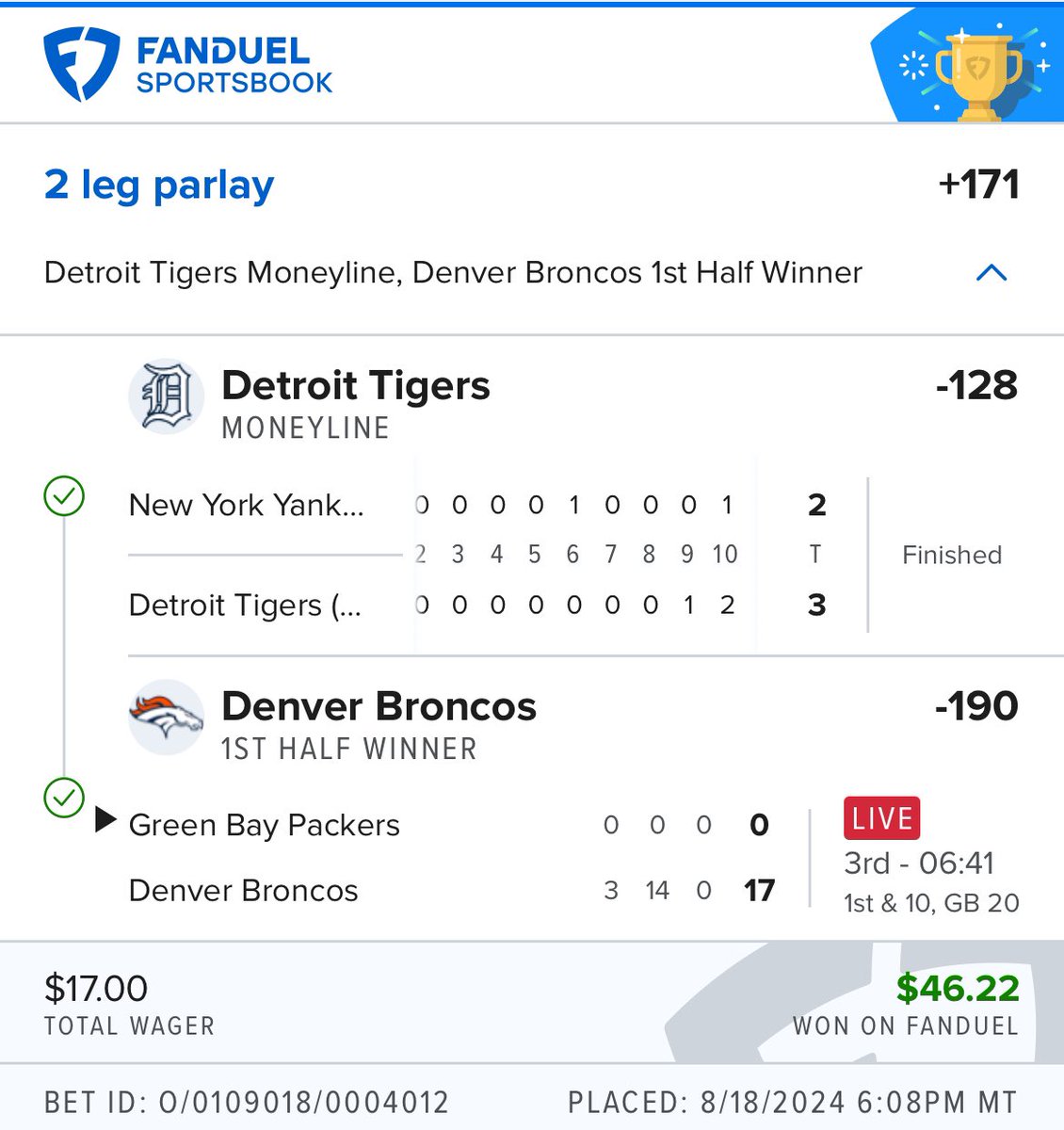 bardobets's tweet photo. Easy Money! 🤑
@OnTopPicks knows ❤️

#SportsBettingX • #Parlay 
#Fanduel • #GamblingX https://t.co/6X415F6xfG