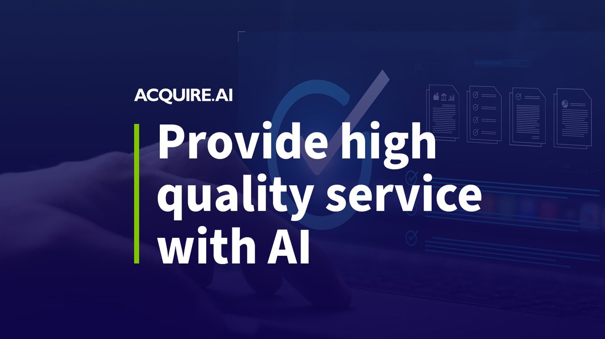 Acquire_AI's tweet image. AI and automation boost efficiency and ensure quality service. Our Automated QA solution guarantees your customers get the service they deserve. Learn more: acquire.ai/automated-qa/ #AutomatedQA #QualityService #AcquireAI