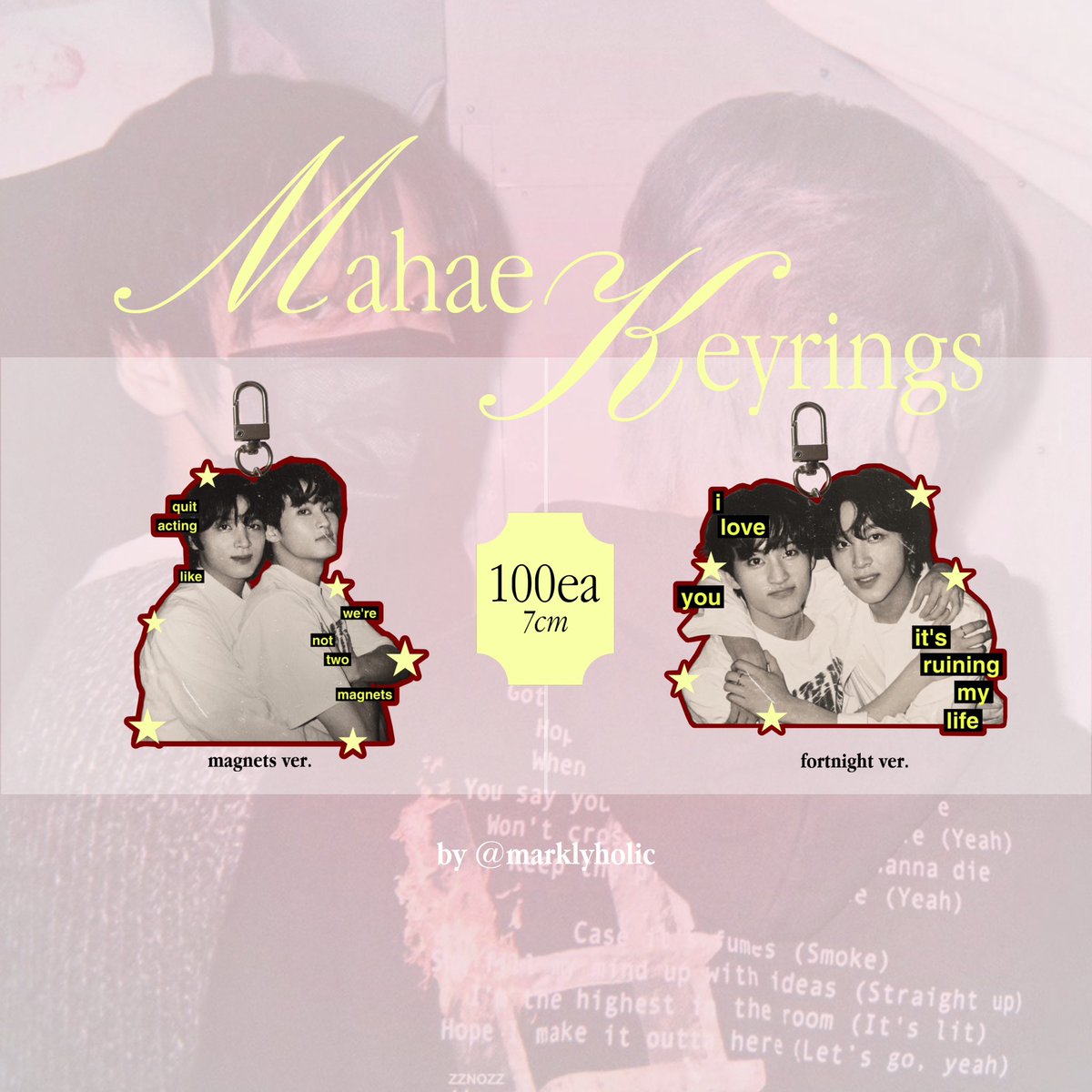 marklyholic's tweet photo. ͙͘͡★ pre-order now open!

doo: 8/24/24
dop: payo 
eta: 1st-2nd week of sept

[rt event] retweet this and get a chance to win! (2 winners) 

🔗 order here: https://t.co/kVmpMfw8LF
🏷️ wts lfb ph mahae keyring (niki &amp; taylor inspired) https://t.co/0Z0TAlOavr