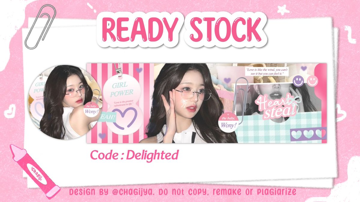 layout ready stock wonyoung 12k/each, free retext #zonauang
