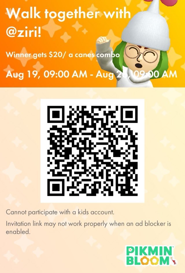 ziri132's tweet photo. Take a walk with me in Pikmin Bloom! #Winner gets $20/ a canes combo https://t.co/1t86N28sVt https://t.co/HBATlpOmME