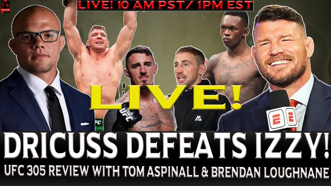 bisping's tweet photo. @BYMPod LIVE! 10am pt 6pt UK time. Live and unleashed joined by @AspinallMMA @BrendanMMA and much much more. Interact, ask questions. Link below.

https://t.co/W9Zb6xp8YI https://t.co/SLyoMLahxl