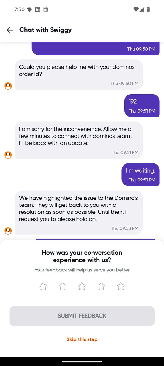amit_sarda's tweet photo. I would ask #Swiggy and #DOMINO to refund my money. Please find pics for ref. https://t.co/KtyIANk6rb