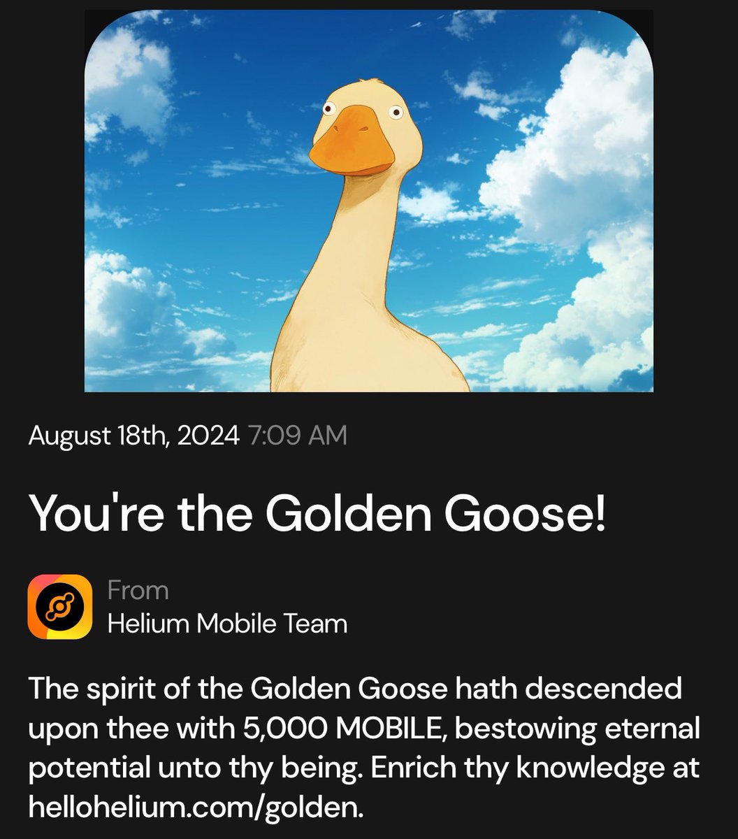 GrindBuySell's tweet photo. Wow!! This was a surprise and super cool to see today.#helloheilium $hnt $mobile #mobiletoken #goldengoose https://t.co/cXrZ4k5M82