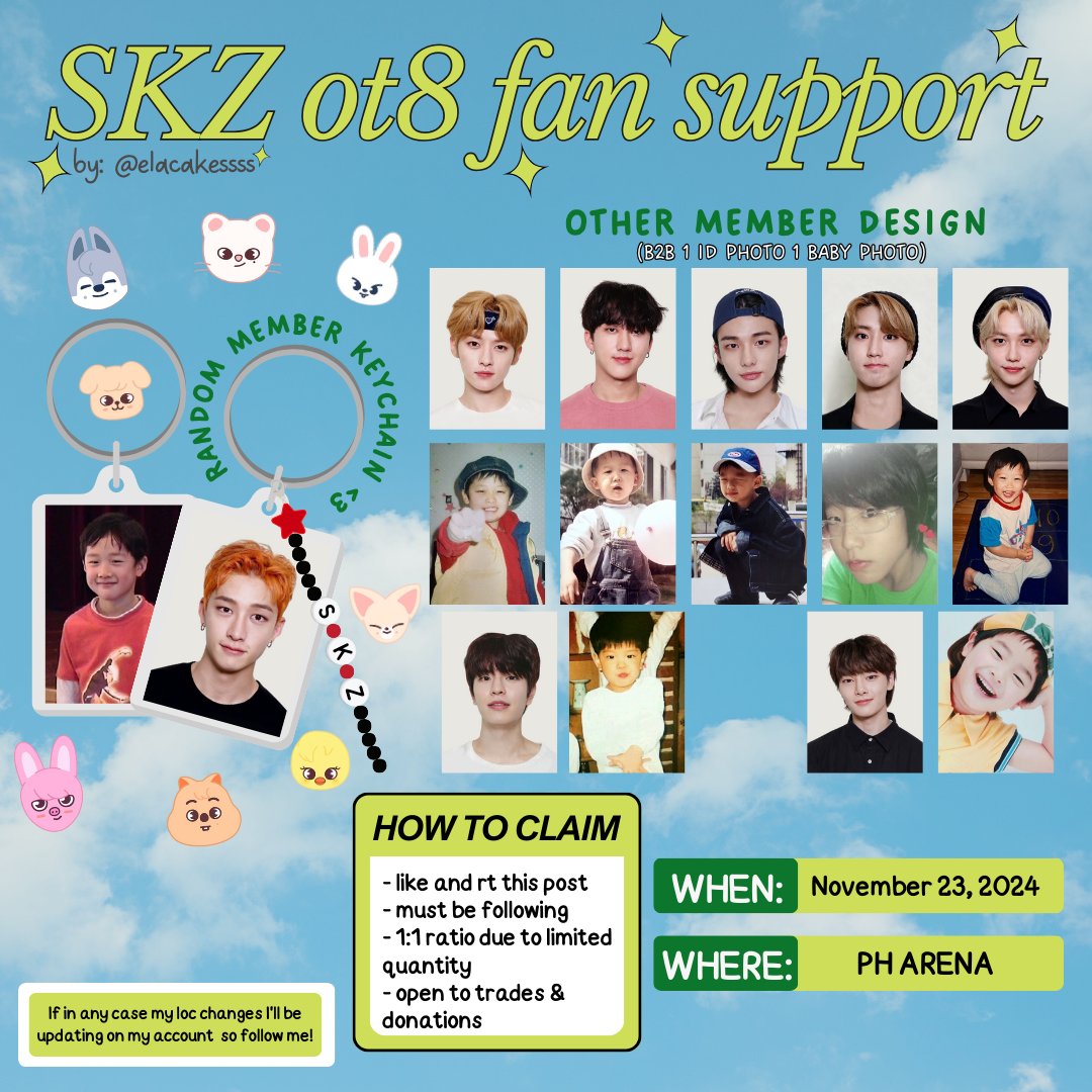 ♡ Stray Kids #dominATE_BULACAN Ot8 Fan support by <a href="/elacakessss/">₁₃ⁿᶜᵗEla Sunbaenim ⁷ | is seeing svt✨| saw atz🌹</a> ♡
      
★ mbf me
★ like and rt this post
★ show proof on d-day
★ open for trades &amp; donations
★ limited quantity only

— see you guys on November 23! 🩷

#dominATE_BULACAN 
#SKZinPH