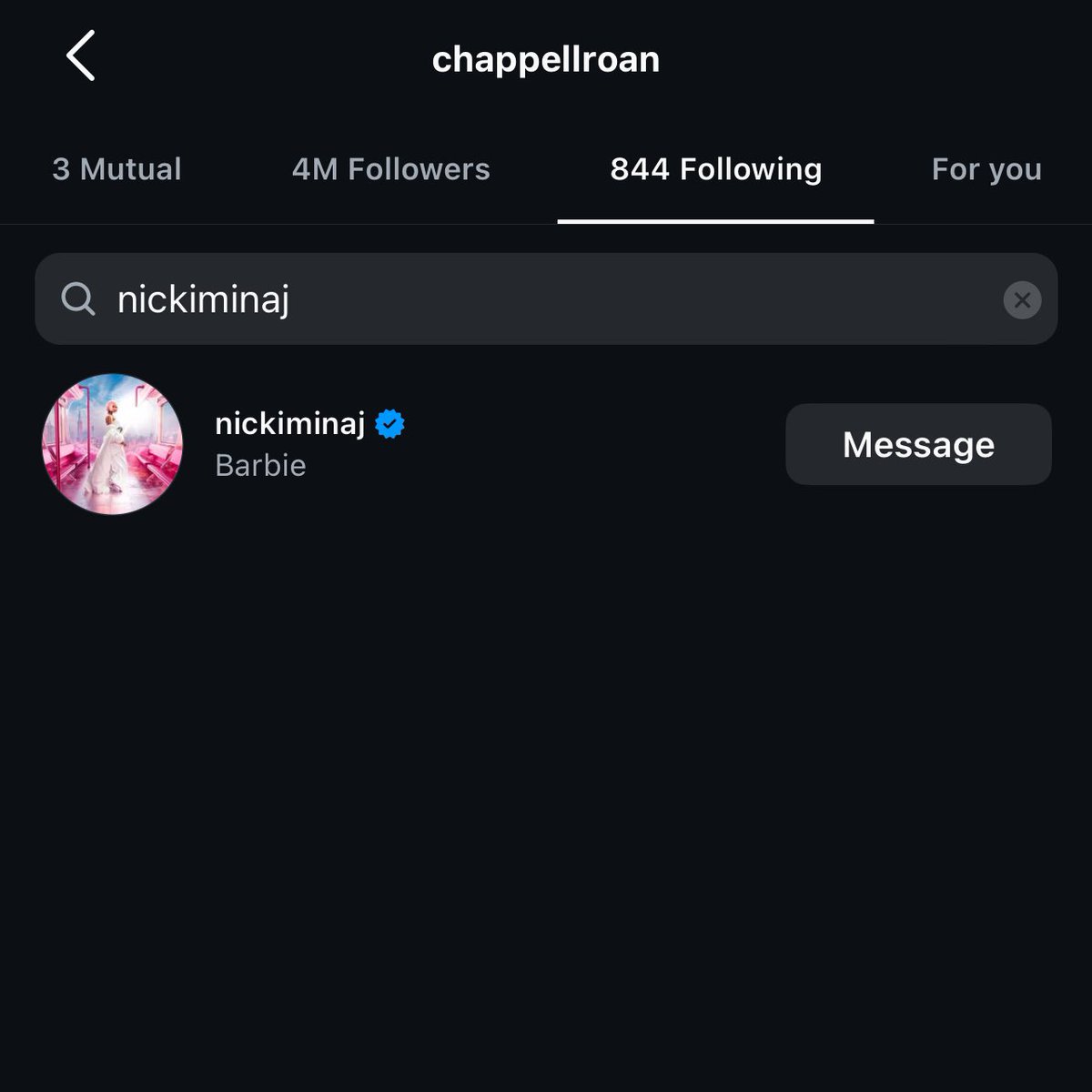 statsofminaj's tweet photo. Chappell Roan has followed @NICKIMINAJ on Instagram! 🎀

— She also listed Nicki as one of her biggest musical influences. https://t.co/ppbqODY21w