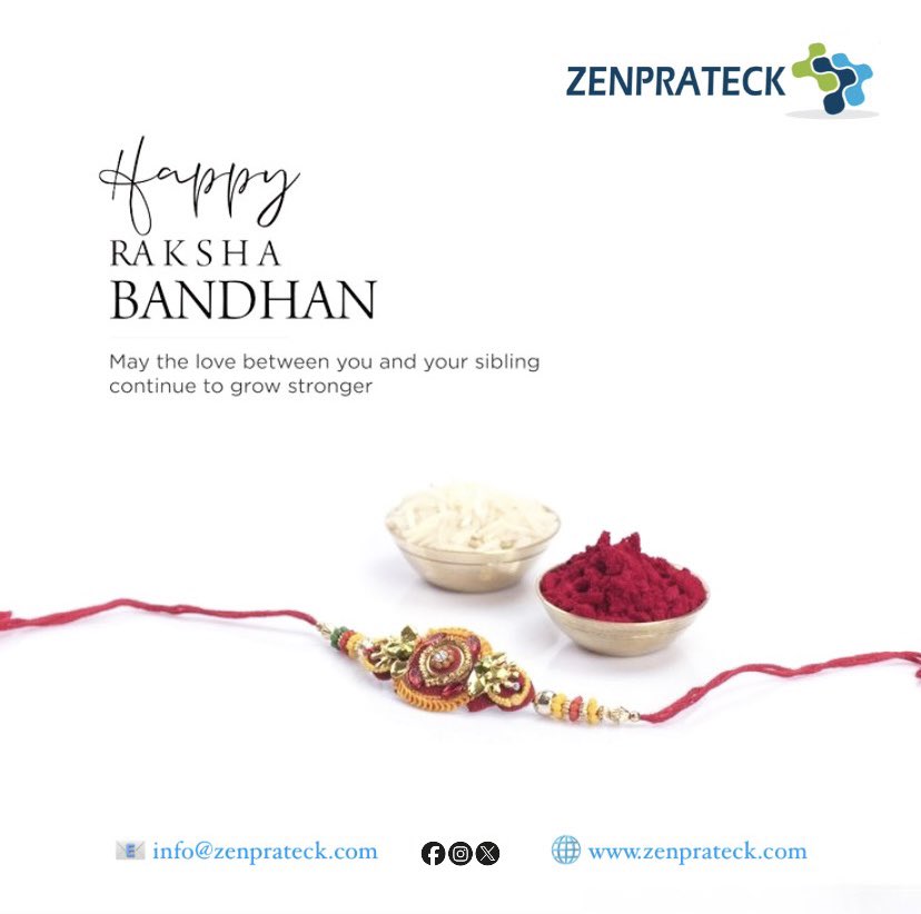 zenprateck's tweet photo. May the sacred thread of Raksha Bandhan strengthen the bond of love and protection among all. Happy Raksha Bandhan! 💫🎉

#ZENPRATECK #HappyRakshaBandhan #SiblingLove #RakshaBandhan2024 #CelebratingBonds #FestiveVibes https://t.co/IxctTvovUH