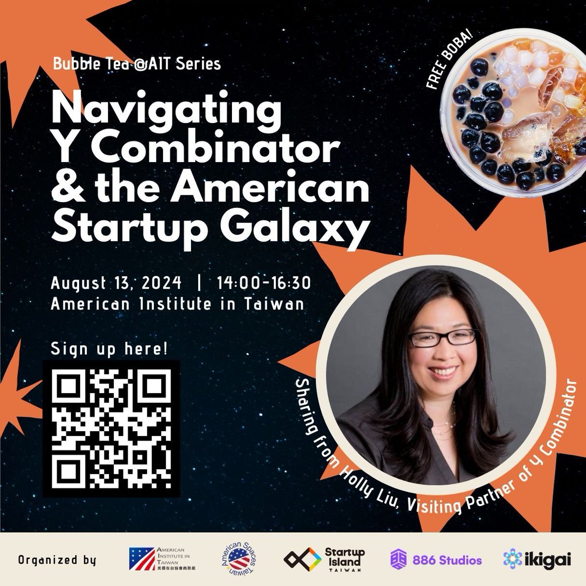 886Studios's tweet photo. Big thanks to AIT and SIT (@StartupislandTw) for inviting us to co-host the Bubble Tea Series! 

@hollyhliu's insights on her startup journey, especially her tips on pivoting, leveraging new platforms, and building things people truly want, were incredibly valuable! https://t.co/FNt8L6NCR8