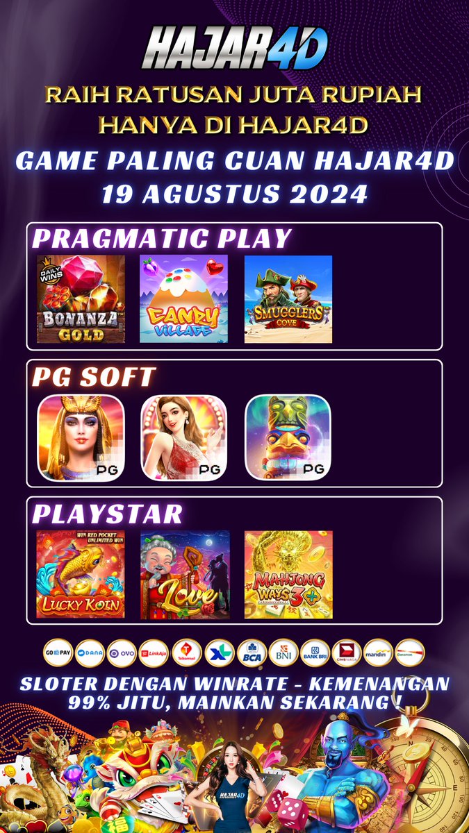 hajar4d's tweet photo. Rekomendasi Slot Tergacor Hari Ini MUDAH JACKPOT HAJAR4D 😍
Buruan mainkan sekarang dan dapatkan MAXWIN MU !
🌻 https://t.co/wgViGlrTKr
#hajar4d #Sep02LogoGlimpse https://t.co/D3bG3qNU1q