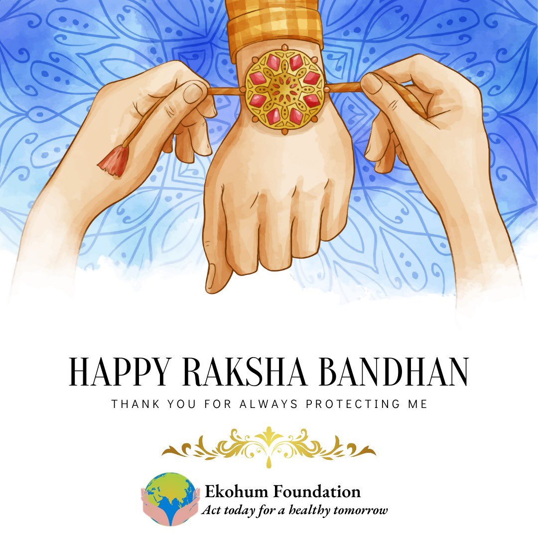 Ekohum_ngo's tweet photo. Happy Raksha Bandhan! Ekohum Foundation extends its best wishes on this joyous occassion.

#rakhi #rakshabandhan #HappyRakshaBandhan #brotherandsister #brothers #sisters
#creatingacancerfreefuture #Ekohum #EkohumFoundation #helpinghands #cancerawareness #Cancer #cancerfoundation https://t.co/lAILxG1RjC