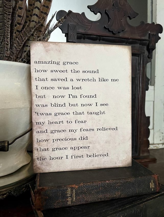 HoggBarnAntique's tweet image. Amazing Grace,  How Sweet The Sound…..
.
Wishing you a beautiful Sunday, friends!
Sign available in the shop.
@HoggBarnAntiques
#hoggbarnantiques #homedecor #churchsign #sundayshelfie #myauthenticfarmhouse #farmhousedecor #m #primitivedecor #fleamarketstyle #antiquesigns