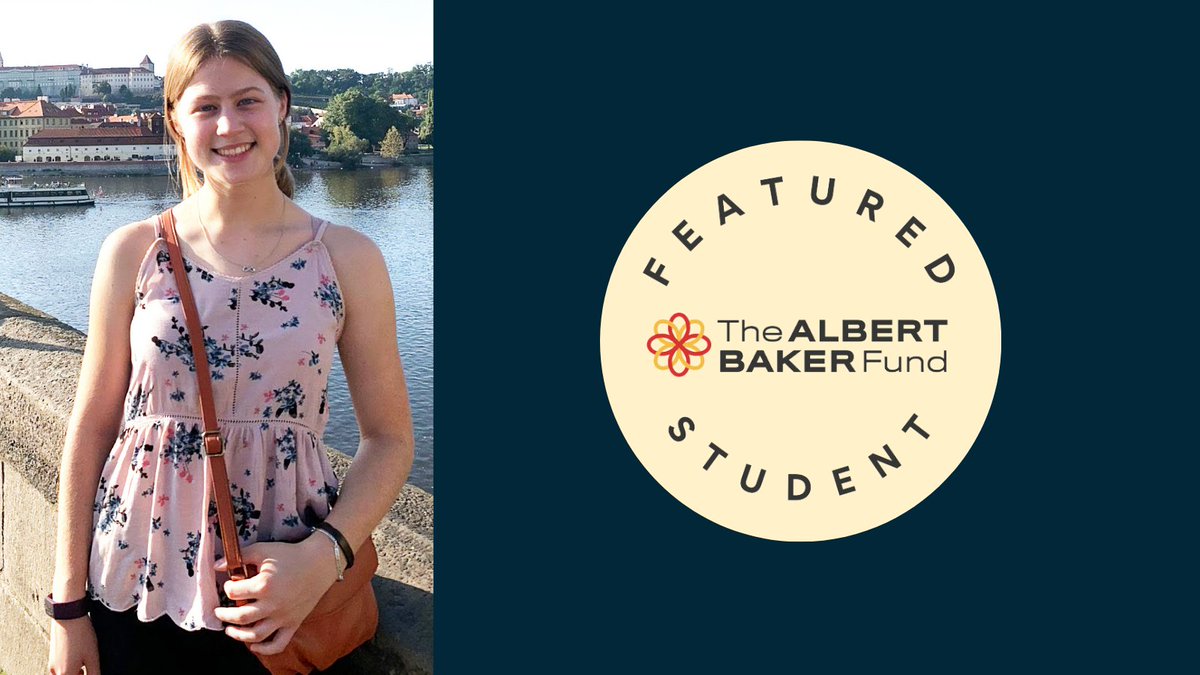 AlbertBakerFund's tweet photo. 🌟 Meet Ellie Pierce, our Highlighted Student! She's combining her love for sustainability and psychology to make a difference. Read her inspiring journey on our website! 🔗 https://t.co/qQv9L5rcWt #HigherEducation #ChristianScience #Sustainability #FinancialAid https://t.co/Zk8ybSP36g