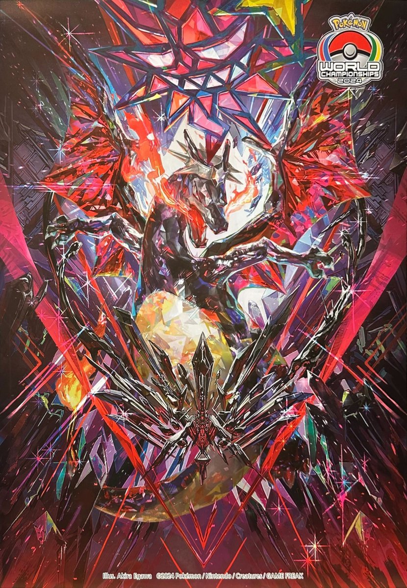 pkm_jp's tweet photo. Incredible artwork by @rev_akira shown off at worlds! Textless artwork of Charizard from Shiny Treasure ex https://t.co/wl5orxn62q