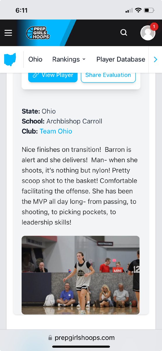 Carroll Lady Patriots Basketball (@carrollwhoops) on Twitter photo Let's Go Eva Barron! Eva crushed the Ohio Sophomore ID Camp with a superb writeup. Eva was an impact player in her FR year and has made improvements in the offseason. Patriot Proud of this young lady. <a href="/angie_saiter/">Angie Saiter</a> <a href="/JDabbs86/">Jim Dabbelt</a> Let's Go Eva Barron! Eva crushed the Ohio Sophomore ID Camp with a superb writeup. Eva was an impact player in her FR year and has made improvements in the offseason. Patriot Proud of this young lady. <a href="/angie_saiter/">Angie Saiter</a> <a href="/JDabbs86/">Jim Dabbelt</a>