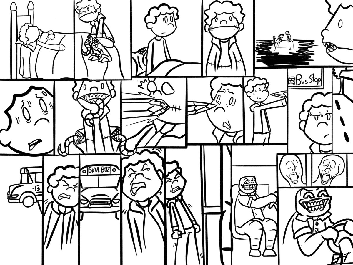 EstebanComics's tweet photo. Unfinished comic  Older comic that I'll probably never finish. #drawingsketch #drawing #detailing #art #unfinished #comic #monster #trending https://t.co/Yw22OCyFtO