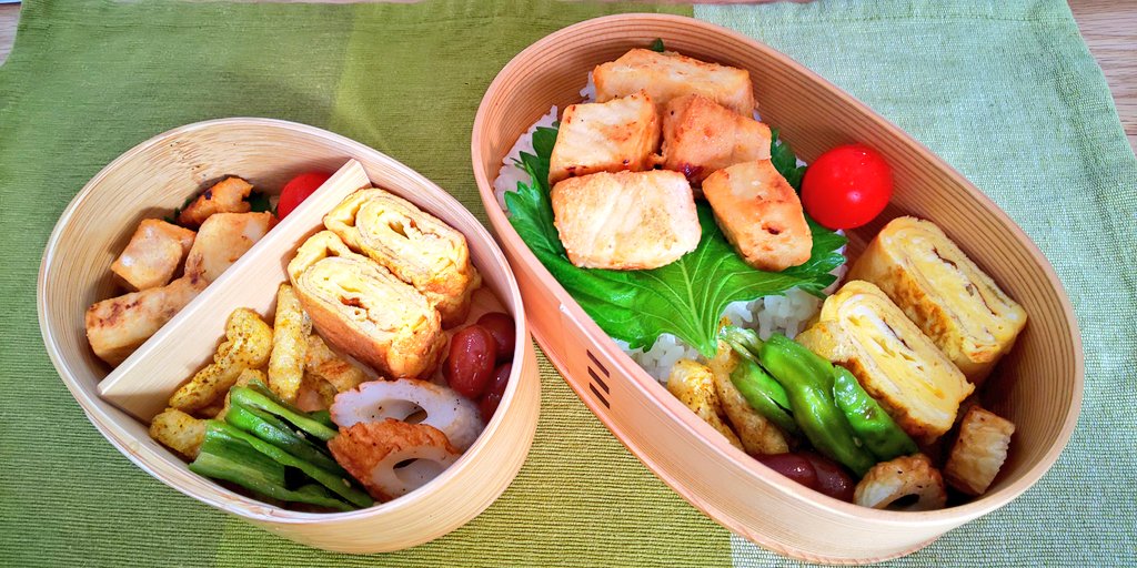 mile_tabi's tweet photo. 今日のお弁当🍱
マグロ唐揚げ風😀

#曲げわっぱ
#お弁当記録 https://t.co/senIpeXxMd
