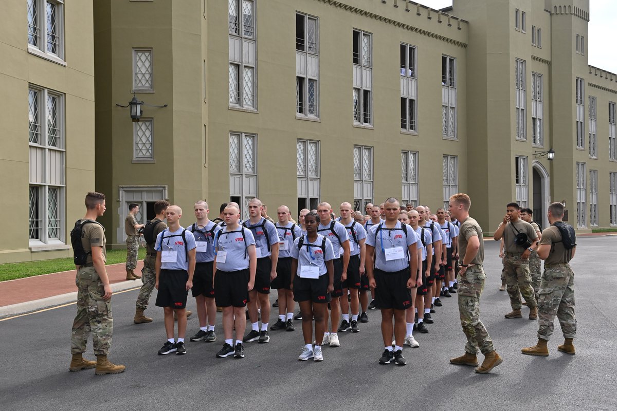 VMI1839's tweet photo. Getting geared up for the challenges ahead. Every piece of gear has a purpose.
#rahvamil #VMIMatriculation #vmi25plus3 #matriculationweek https://t.co/AaQEBGVTyL