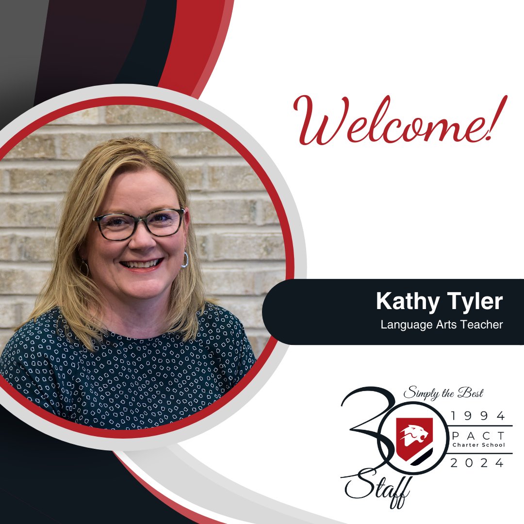 Kathy Tyler is our new Language Arts Teacher at the Secondary Campus! She can't wait to learn more and to experience PACT firsthand, but she admires and believes in the combination of academic rigor and strengthening student character. Welcome! #PACTpride #simplythebeststaff