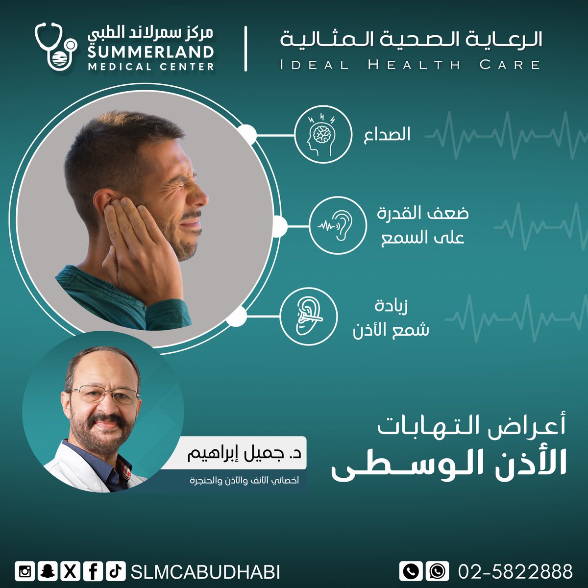 أعراض التهابات الأذن الوسطى #التهاب_الأذن