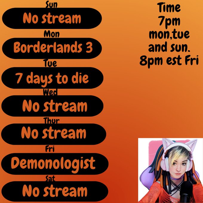 This week's schedule :) https://t.co/4lHaWrYPza<a href="/tag/cosplayer"class="tags"><span>#cosplayer</span></a><a href="/tag/cosplay"class="tags"><span>#cosplay</span></a><a href="/tag/naruto"class="tags"><span>#naruto</span></a><a href="/tag/animecosplay"class="tags"><span>#animecosplay</span></a>